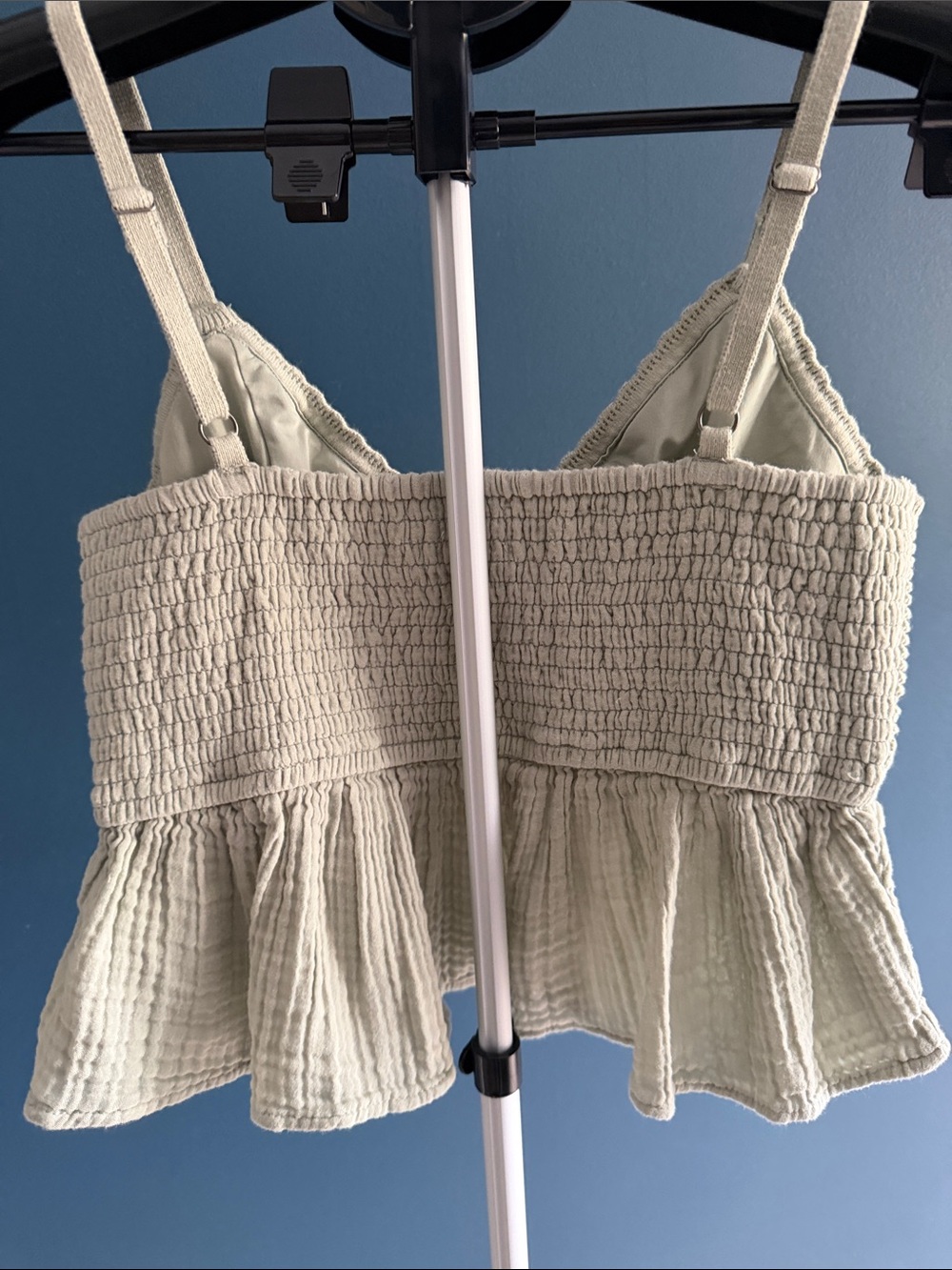 Hollister Sage Green Knit Peplum Camisole - Picture 6 of 9